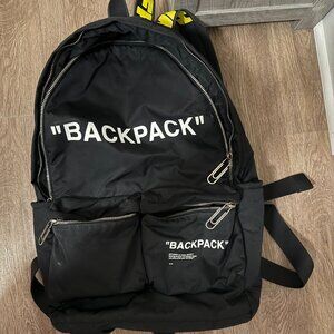 Off-White Slogan- Print Zip-Fastening Backpack